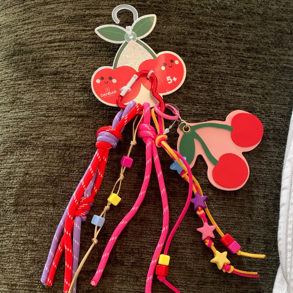 🆕 - ADORABLE Girls Cherry Purse or Backpack Charm Attachment or Keychain